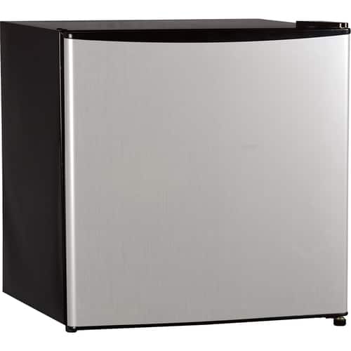 Midea - 1.6 Cu. Ft. Mini Fridge - Stainless steel - Larger Front
