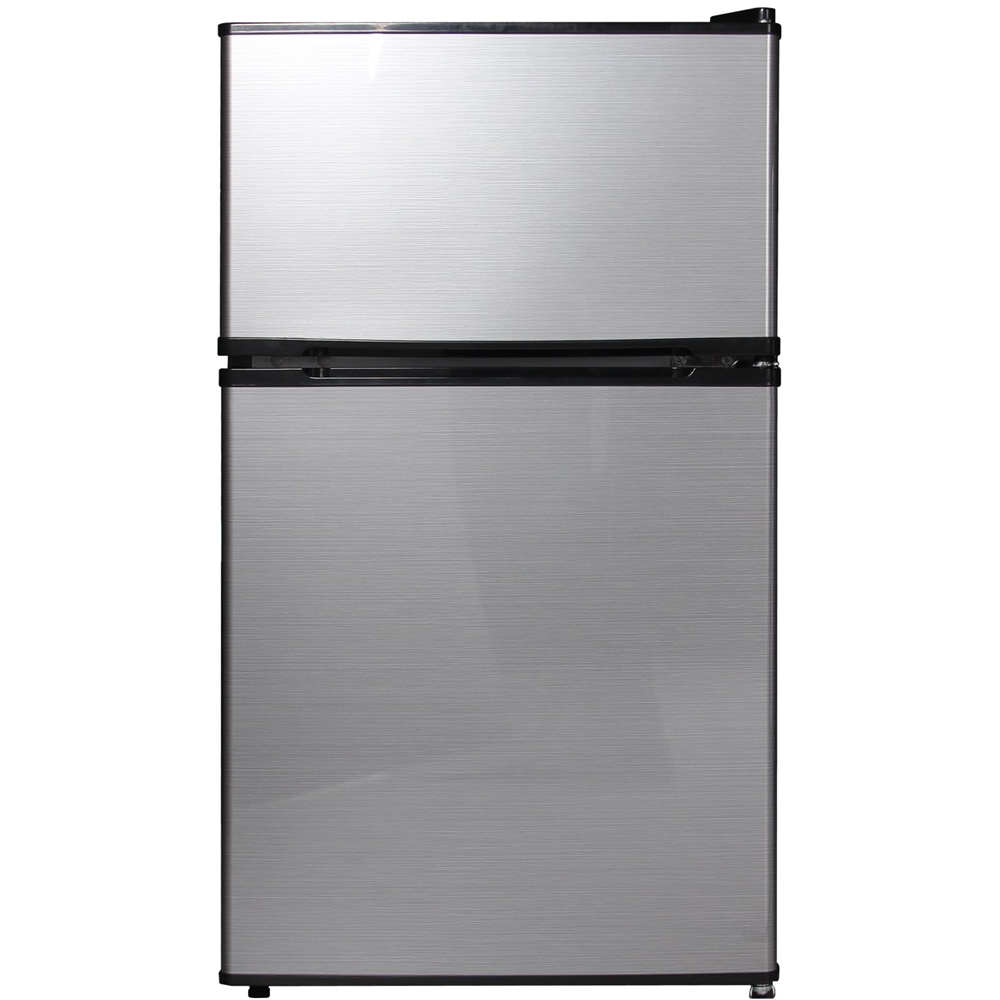 WHD-113FB1 Double Door Mini Fridge with Freezer for Bedroom Office or Dorm  with