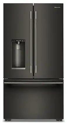 KitchenAid - Counter-Depth French Door Refrigerator with Intelligent Auto Fill - Black Ore