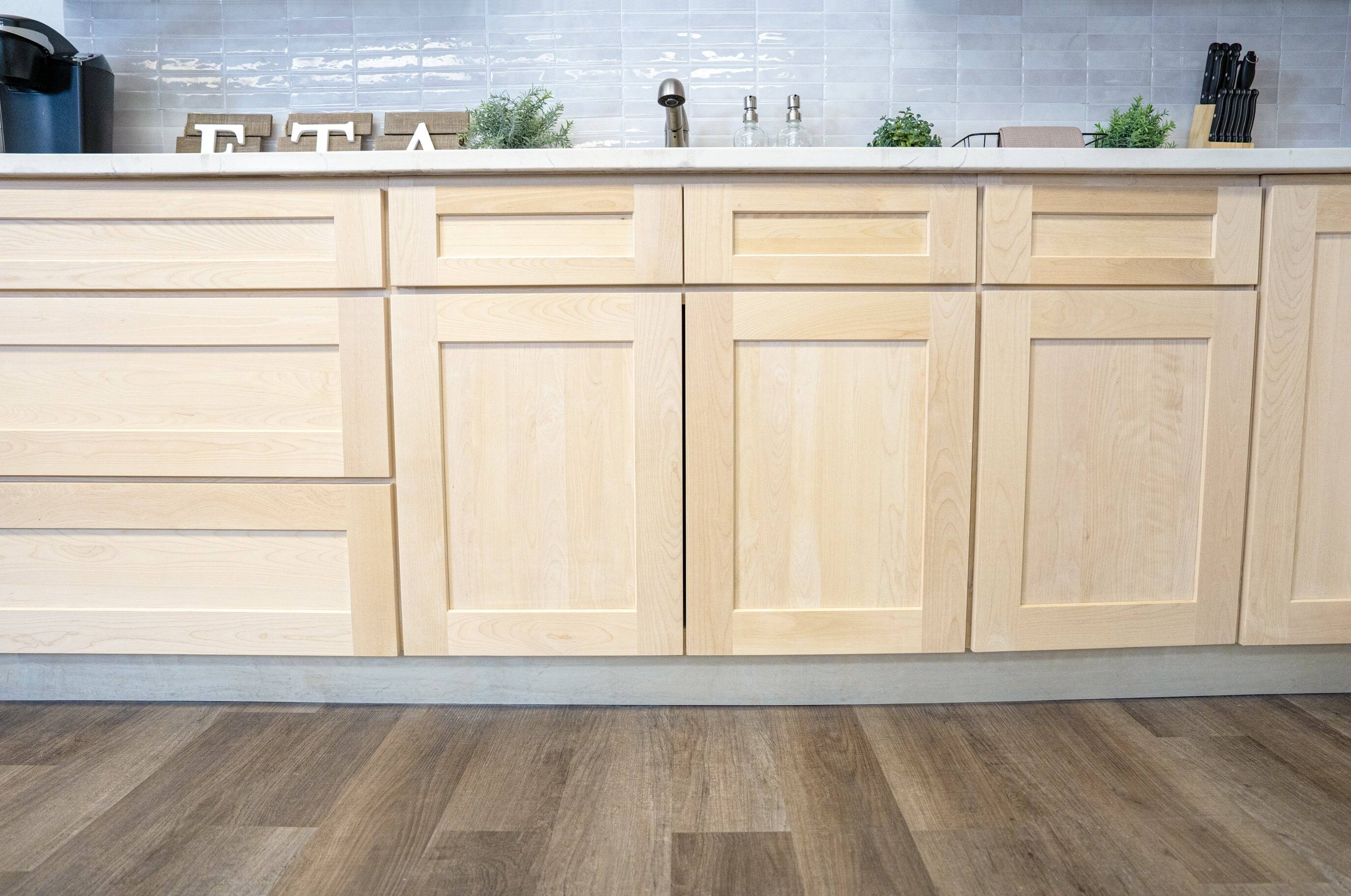 Alt View 10. Boyel Living - 30 Inch Versa Shaker Natural Wood 2 Drawer Base Cabinet Unfinished - Versa Shaker.