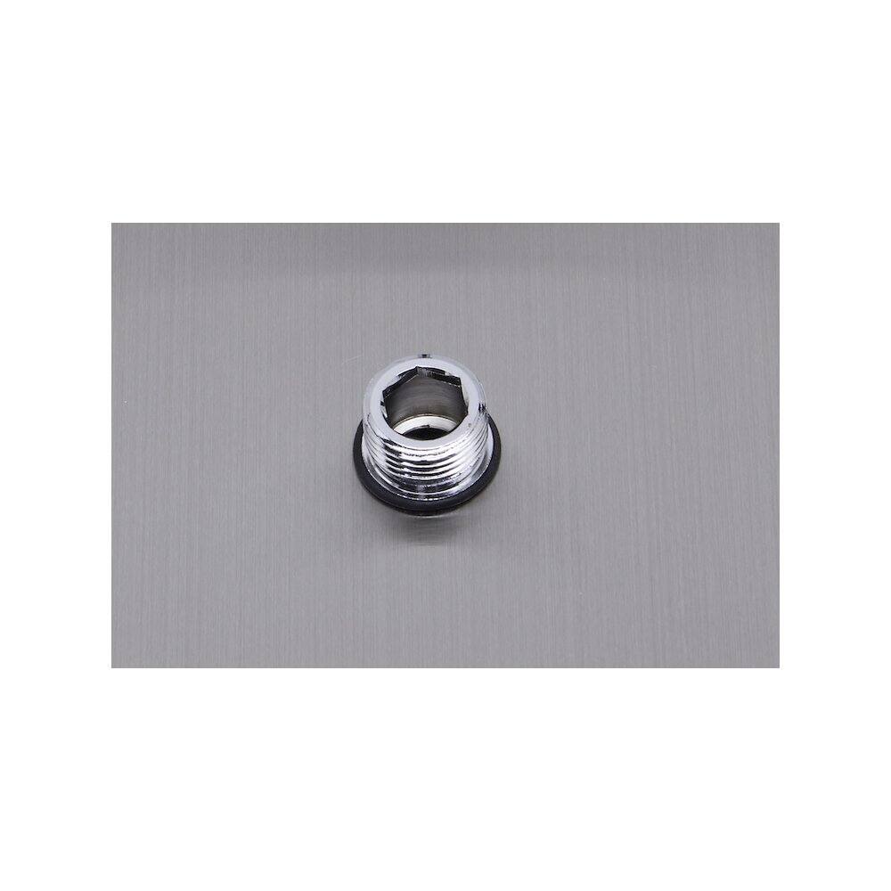 Alt View 1. Alfi - 20" Round Brushed Solid Stainless Steel Ultra Thin Rain Shower Head - Stainless Steel.