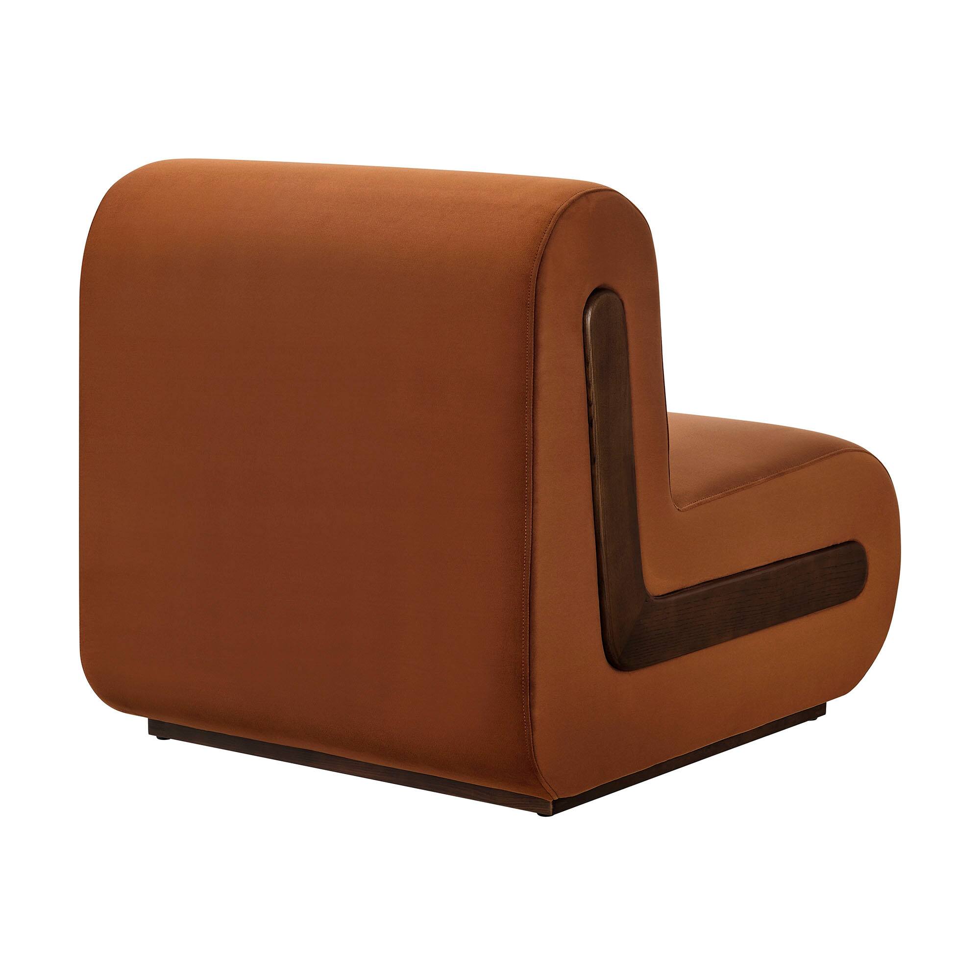 Alt View 3. Modway - Denby Performance Velvet Accent Chair by Modway - Rust.