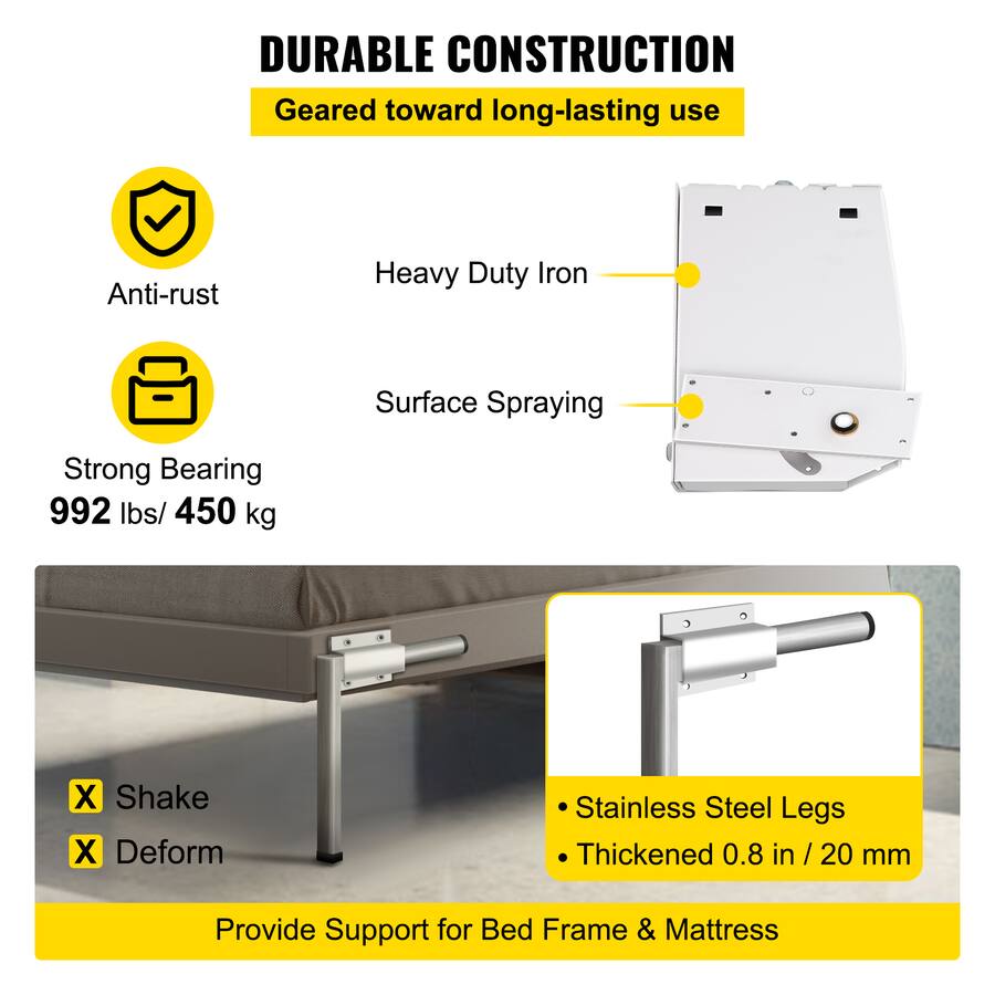 VEVOR Murphy Mounting Wall Springs Mechanism Heavy Duty Support ...