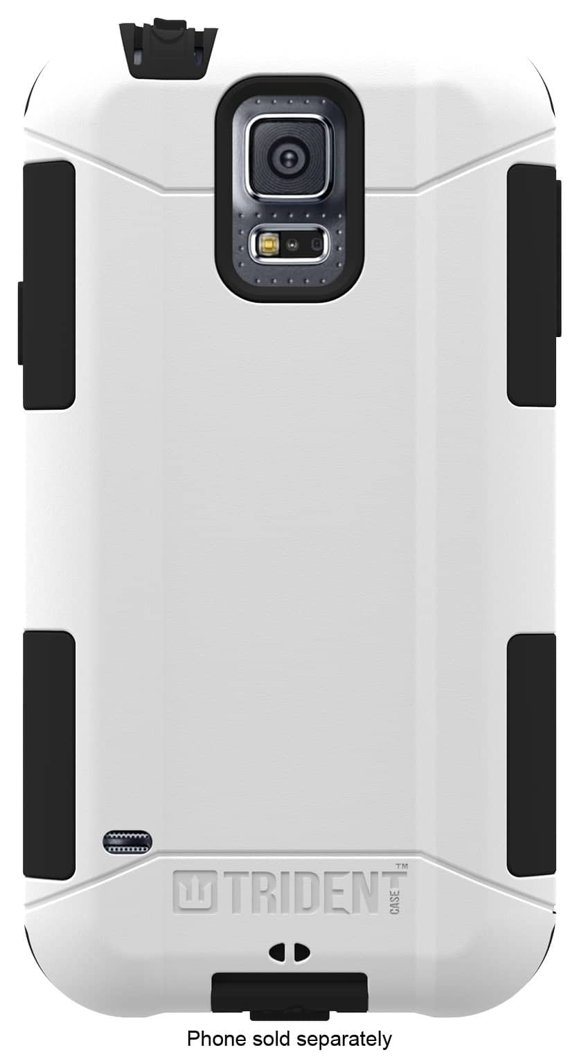 Front. Trident - Aegis Case for Samsung Galaxy S 5 Cell Phones - White.