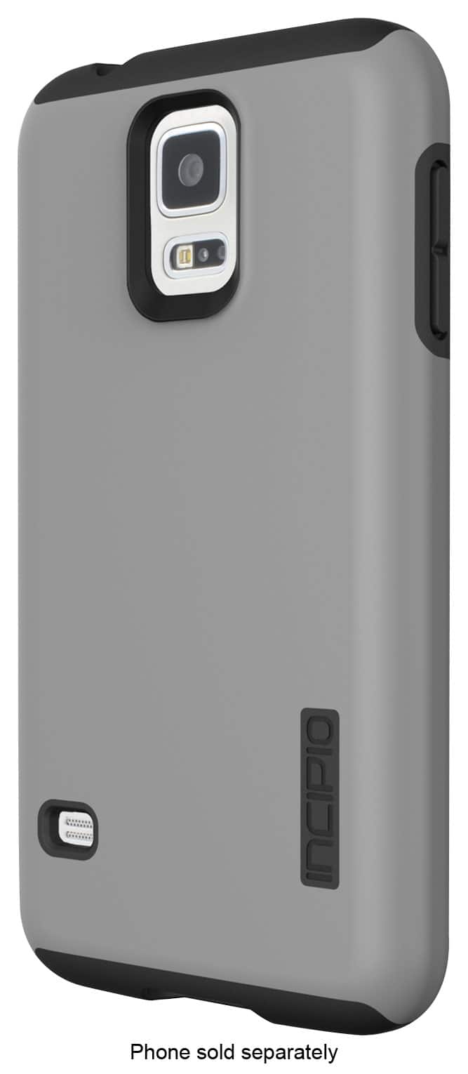 Front. Incipio - DualPro Case for Samsung Galaxy S 5 Cell Phones - Gray/Black.