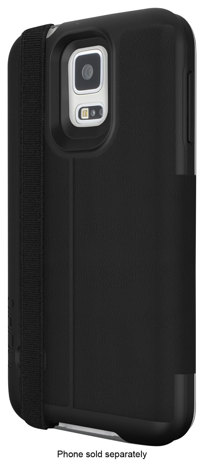 Front. Incipio - Watson Wallet Folio Case for Samsung Galaxy S 5 Cell Phones - Black.