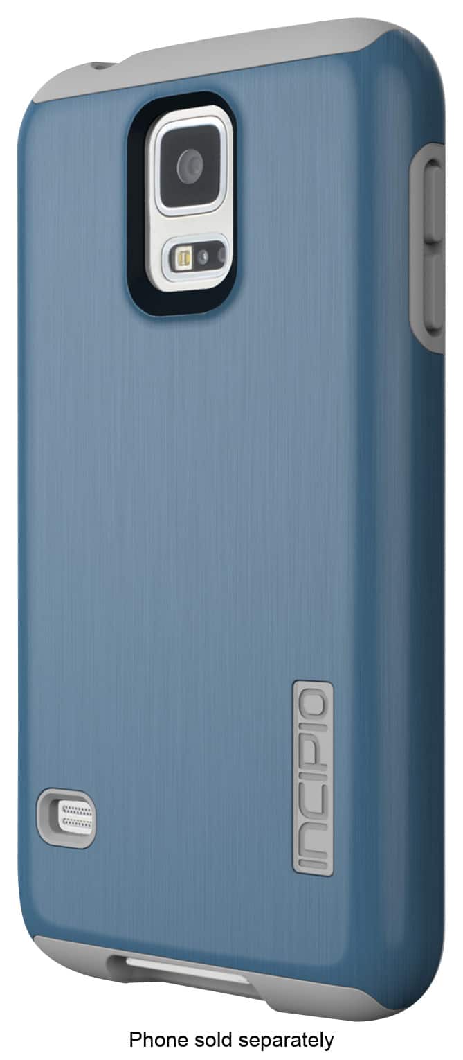 Front. Incipio - DualPro SHINE Case for Samsung Galaxy S 5 Cell Phones - Navy/Gray.