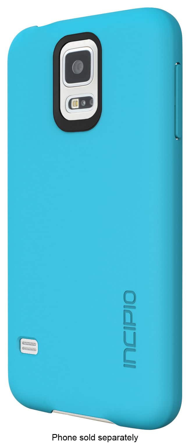 Front. Incipio - feather Snap-On Case for Samsung Galaxy S 5 Cell Phones - Cyan.
