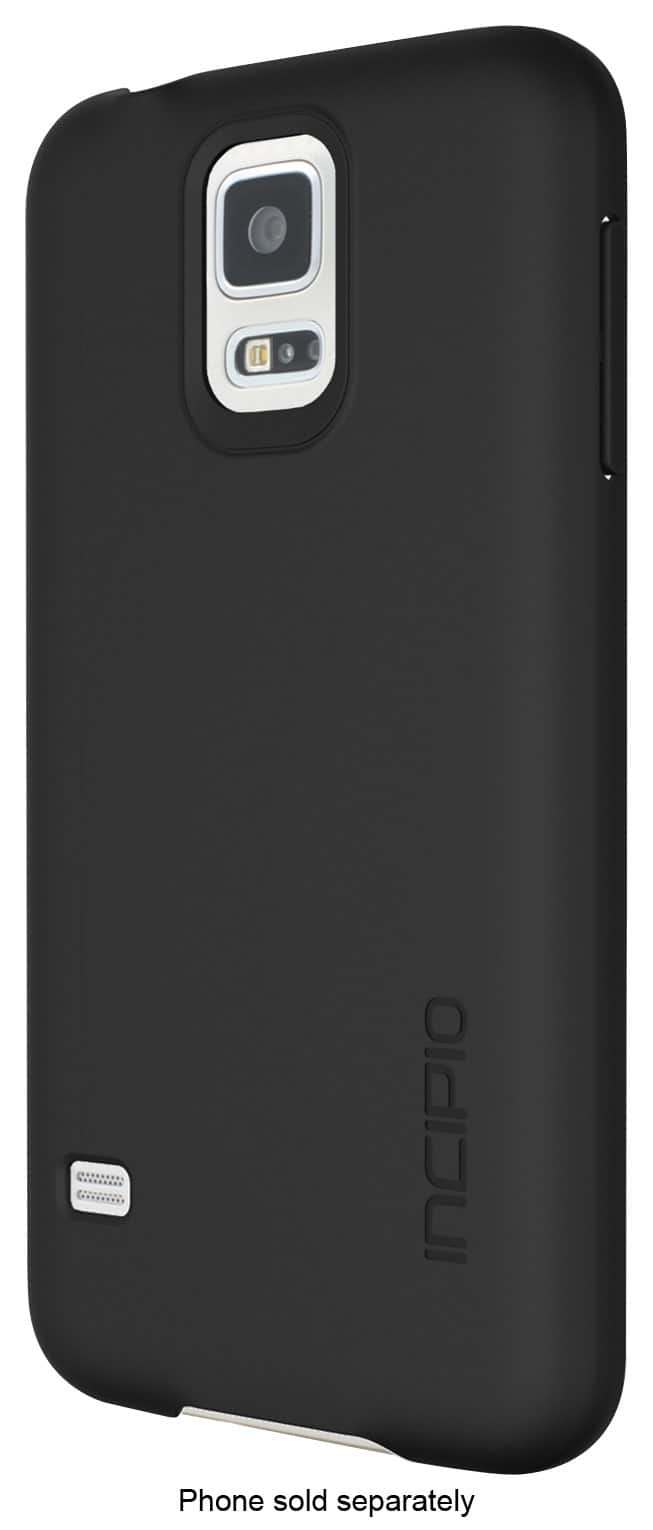 Front. Incipio - feather Snap-On Case for Samsung Galaxy S 5 Cell Phones - Black.