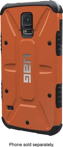 Front Standard. Urban Armor Gear - Composite Case for Samsung Galaxy S 5 Cell Phones - Rust/Black.