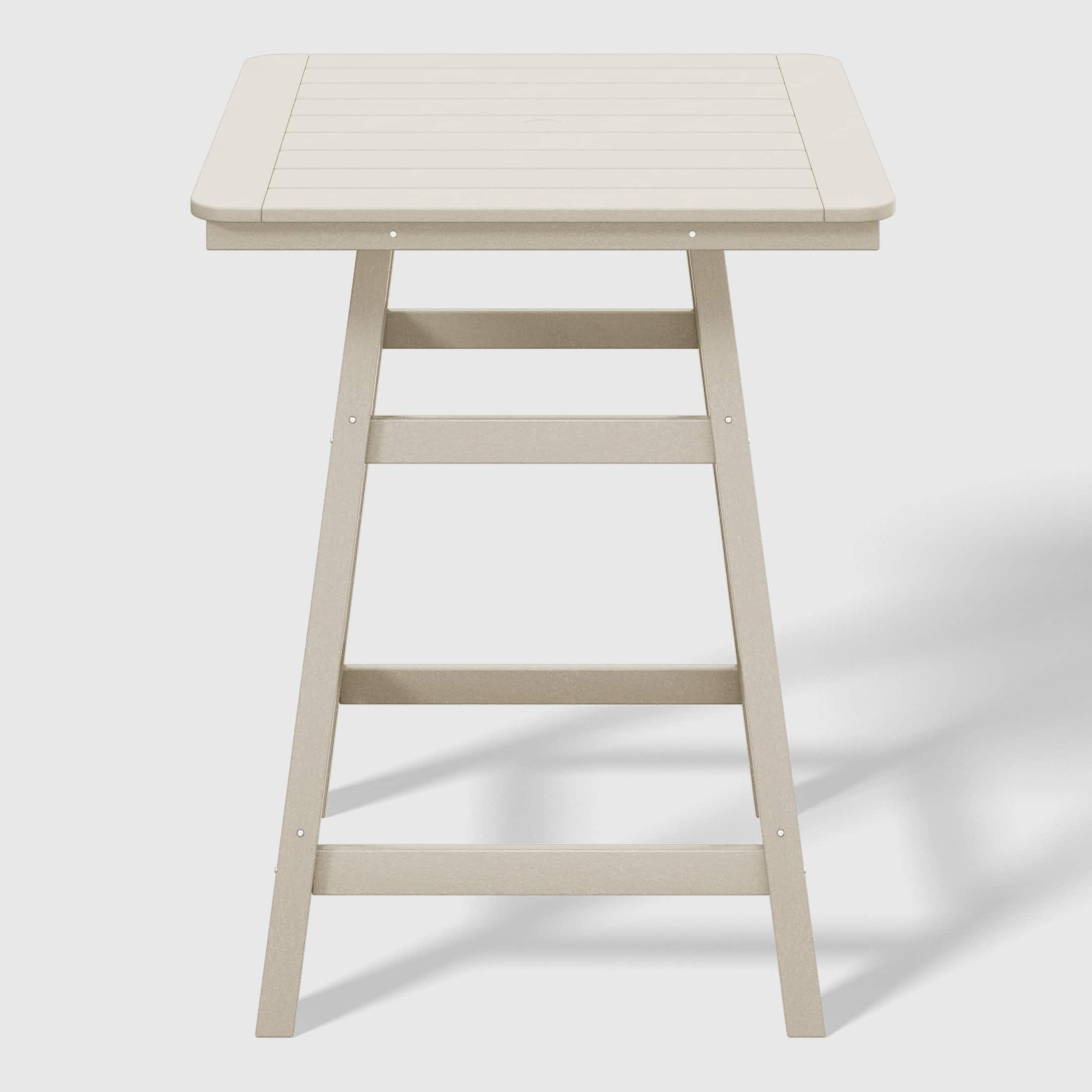 "WestinTrends - Malibu 30"" Square Outdoor Patio Counter High Bistro Bar Table With Umbrella Hole - Sand" price history on PriceWatchPro
