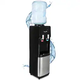MegaChef - Top Load Hot and Cold Water Dispenser - Black