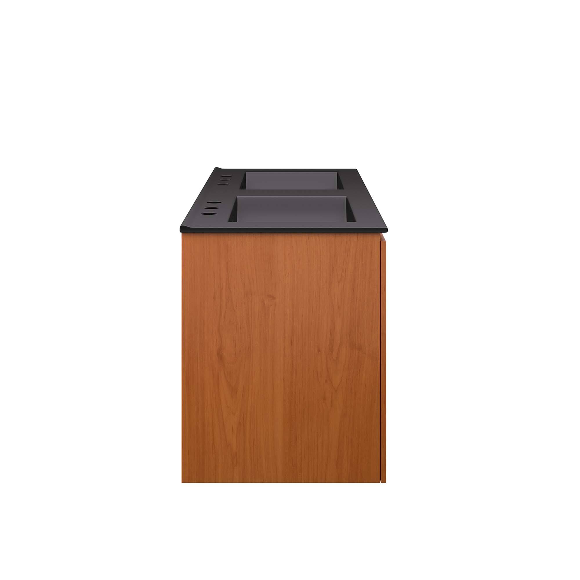 Alt View 1. Modway - Scenic 48" Double Wall-Mount Bathroom Vanity by Modway - Cherry Black.