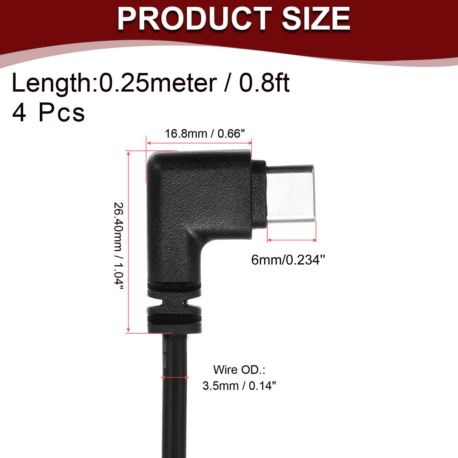 PRODUCT SIZE  
Length: 0.25 meter / 0.8 ft  
4 Pcs  
16.8 mm / 0.66"  
26.40 mm / 1.04"  
6 mm / 0.234"  
Wire OD: 3.5 mm / 0.14"