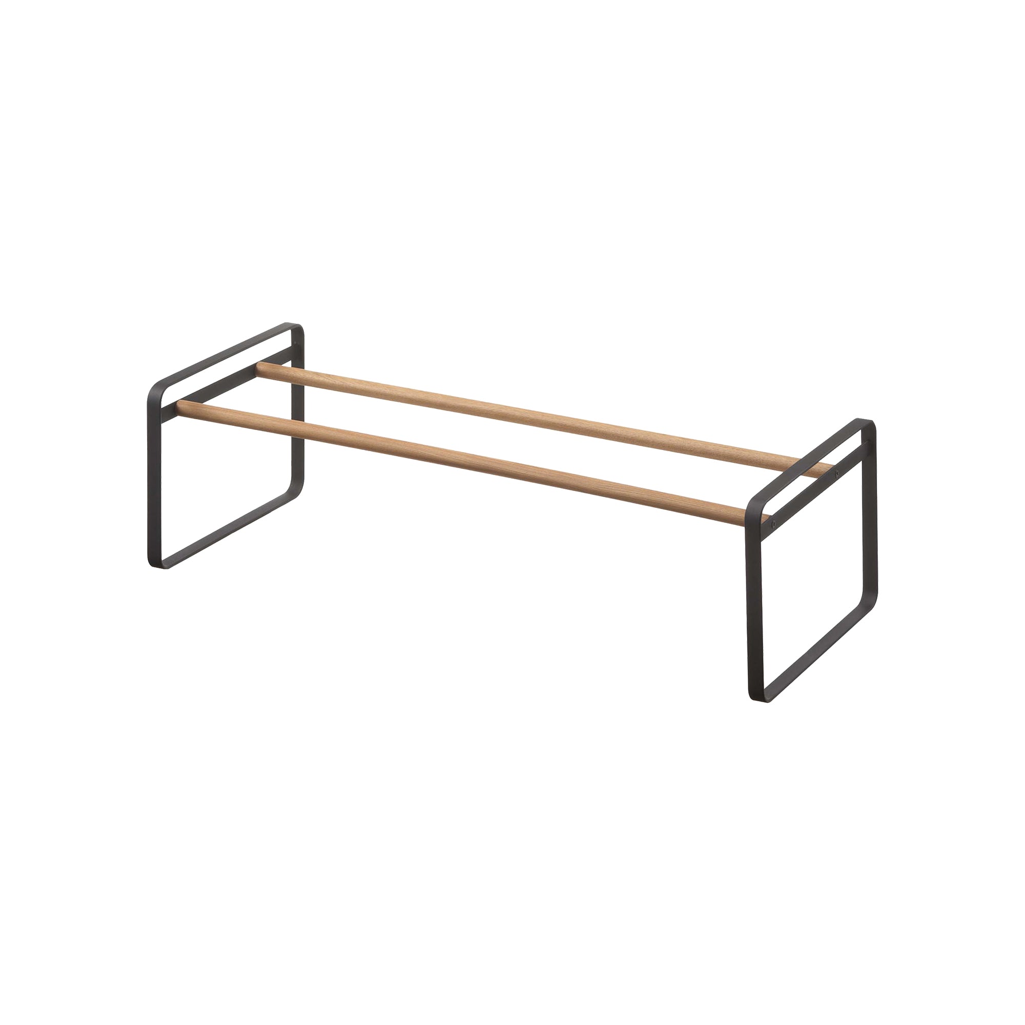 Alt View 7. Yamazaki Home - Stackable Shoe Rack (7" H)  - Steel + Wood - White.