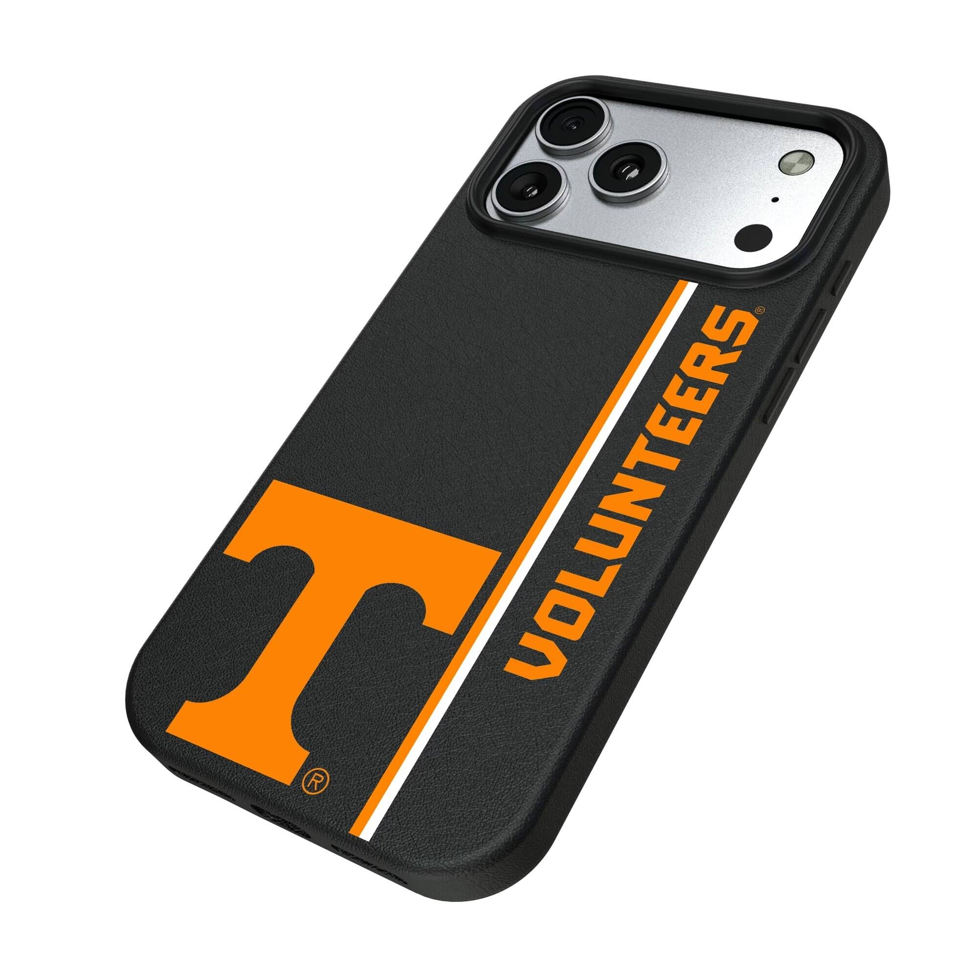 Alt View 1. Keyscaper - Tennessee Volunteers iPhone Magnetic Bump Case - 15 Pro Max - Black.