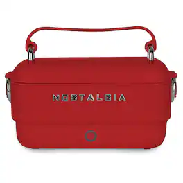 Nostalgia - 32 oz. Classic Retro Heated Lunchbox - Red