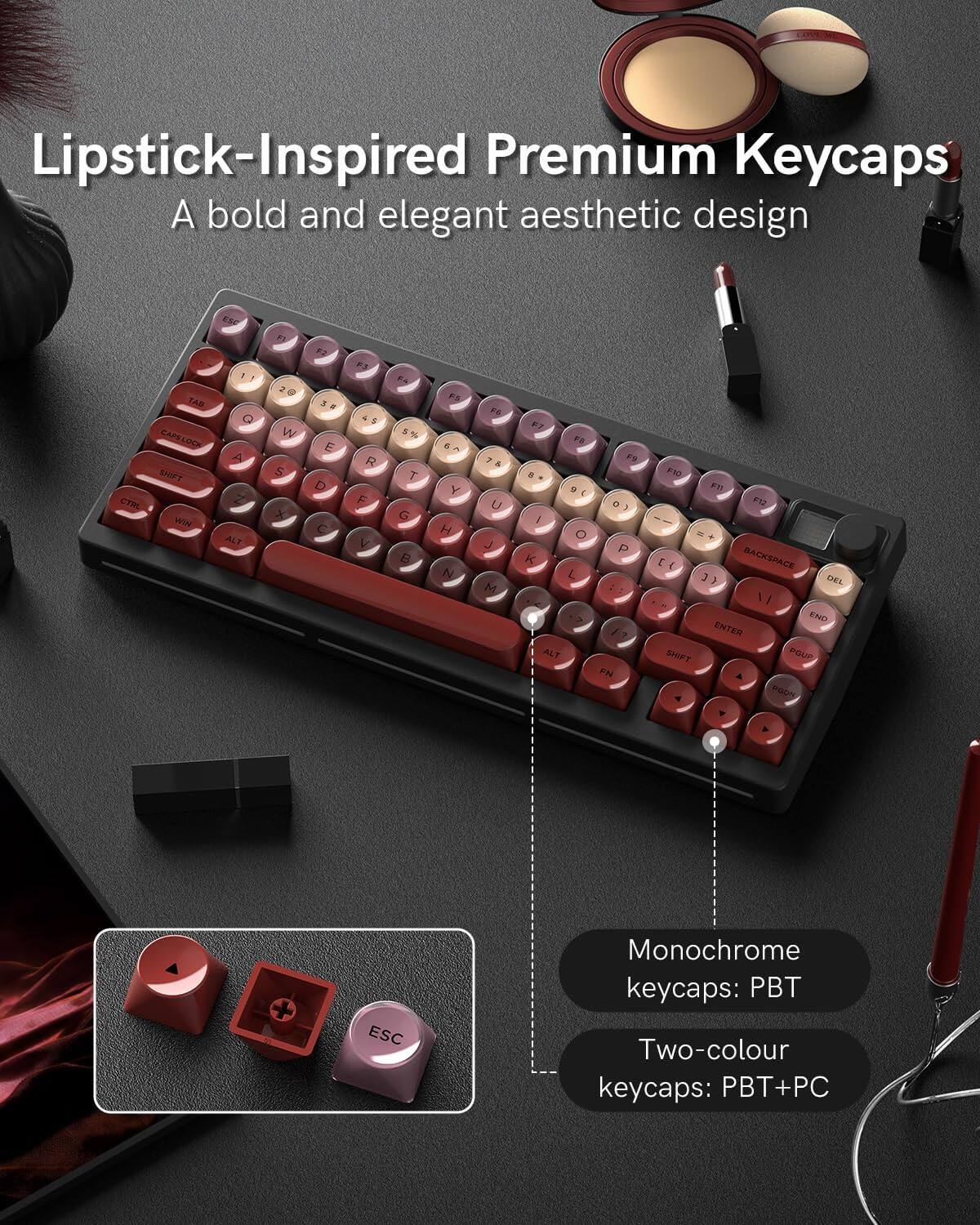Womier MT75 Wireless Mechanical Keyboard, 75% Layout Gaming
