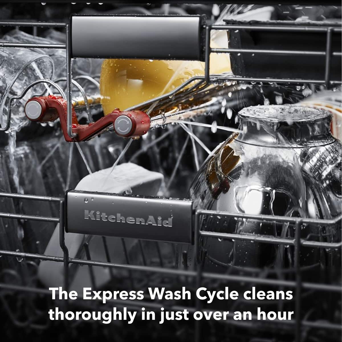 The Express Wash Cycle cleans thoroughly in just over an hour.