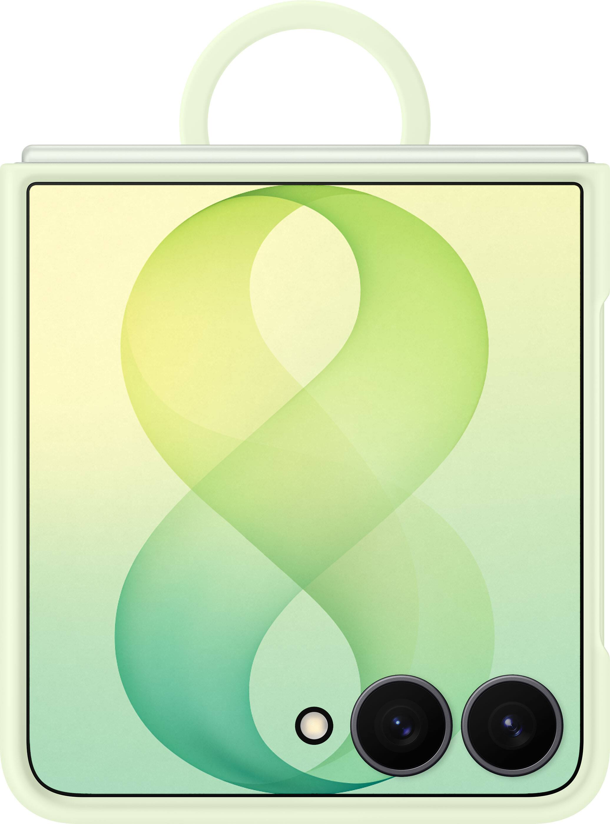 Alt View 1. Samsung - Galaxy Z Flip8 Silicone Ring Magnet Case - Mint.