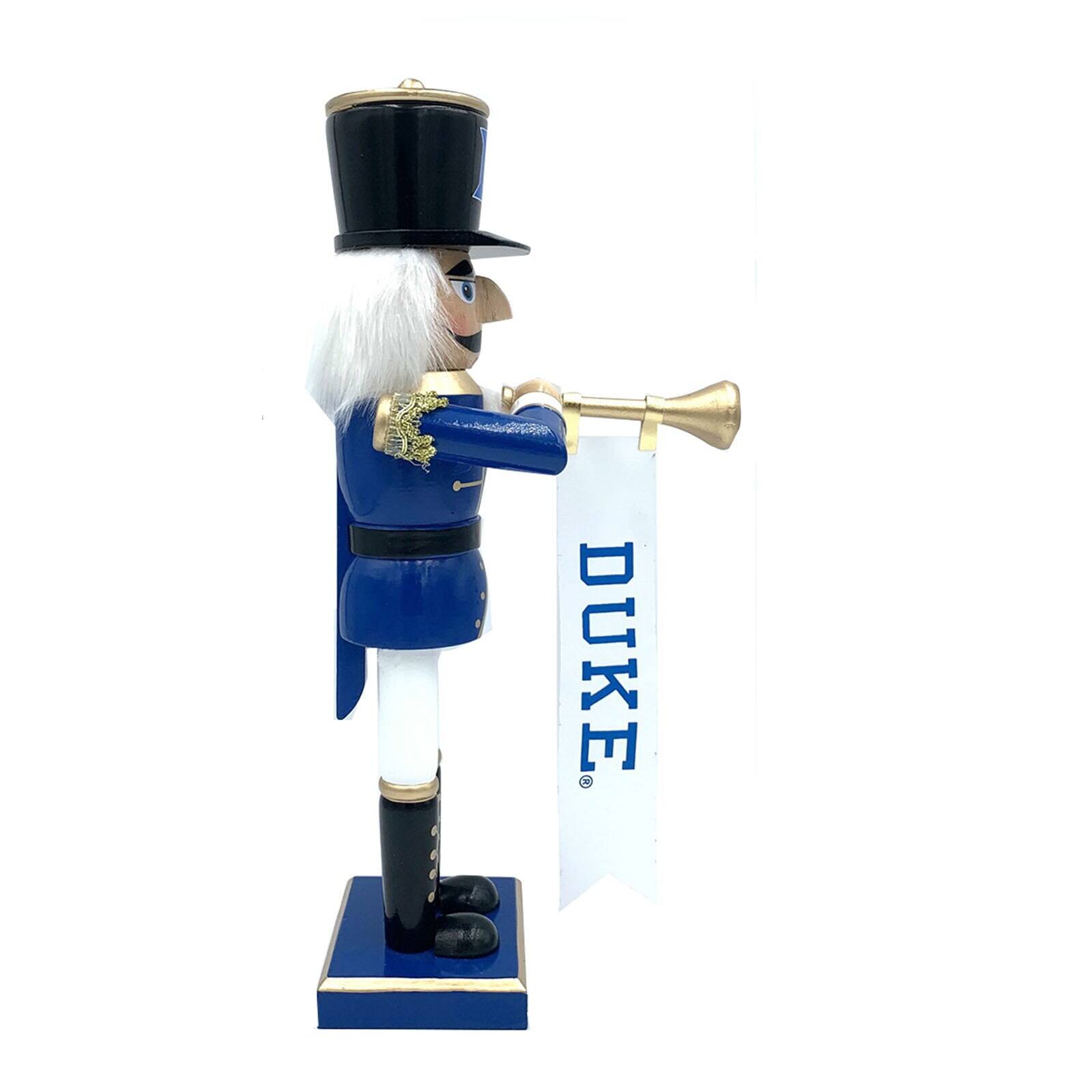 Alt View 1. Santa's Workshop - Duke Blue Devils 14" Bugler Nutcracker - Blue.