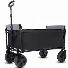 Loheer - 3 in 1 Collapsible Utility Wagon, Foldable Wagon with 220 lb Capacity for Camping, Shopping and Pet Rides