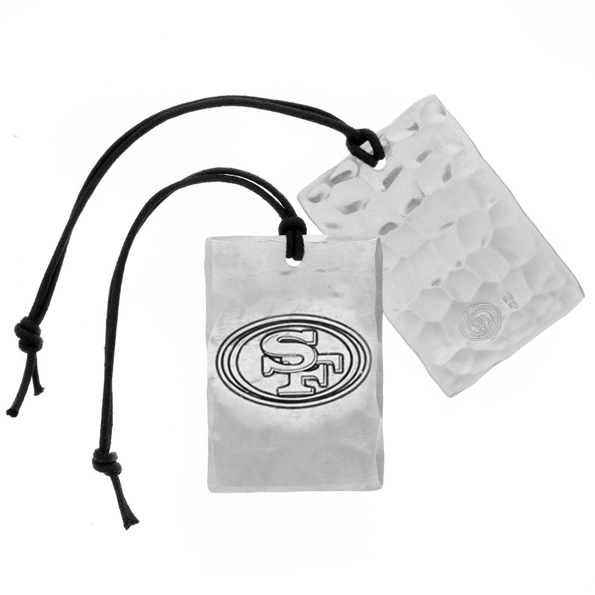Front. Wendell August Forge - San Francisco 49ers Bag Tag - Silver.