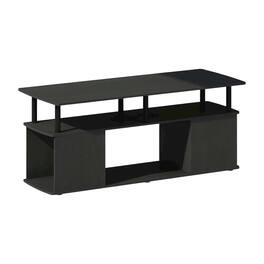 FurniFact - Utility Coffee Table with Open Storage and Modern Design - Black