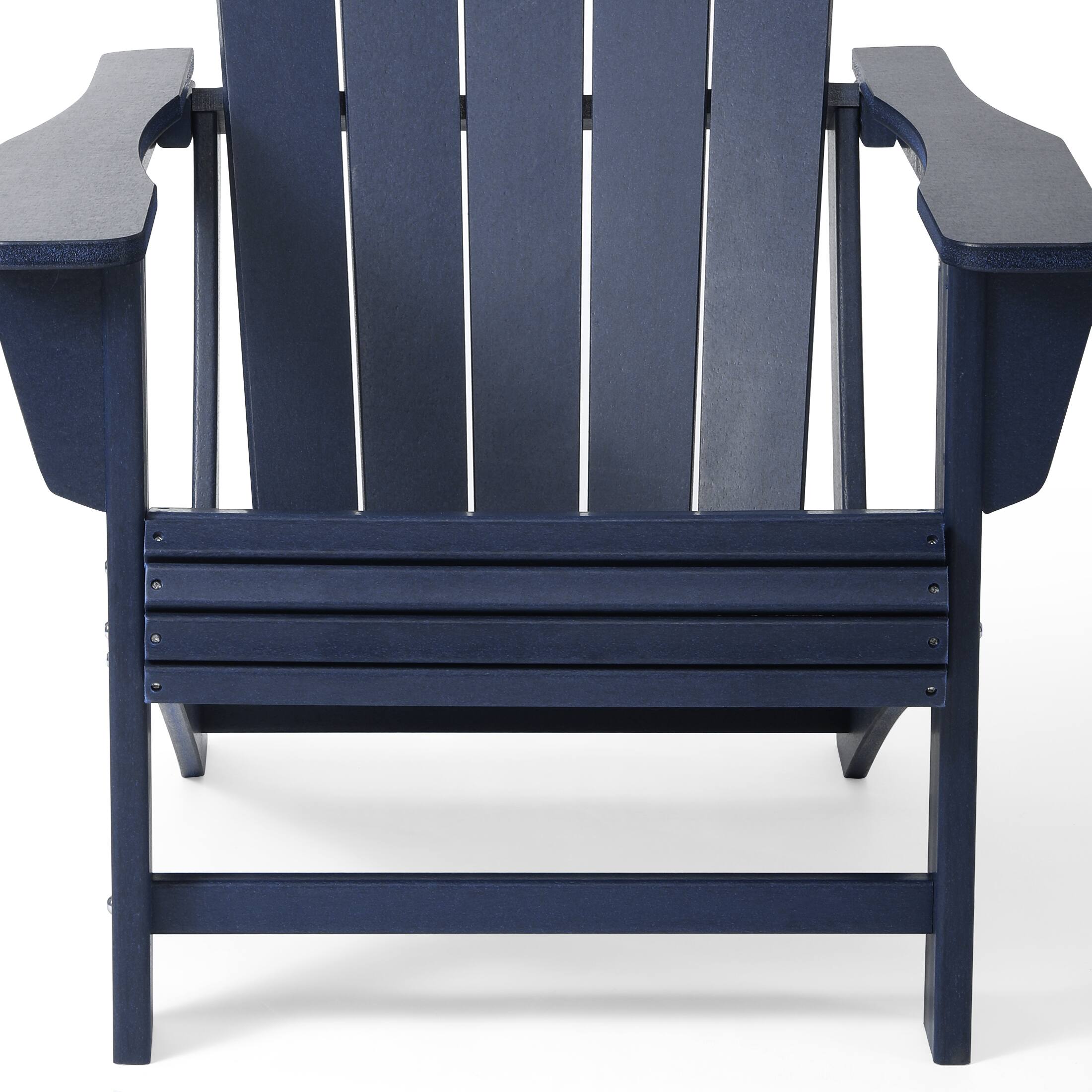 Alt View 4. WestinTrends - WestinTrends Highland Outdoor Patio HDPE Adirondack Chairs With Cup Holders (Set of 8) - Navy Blue.