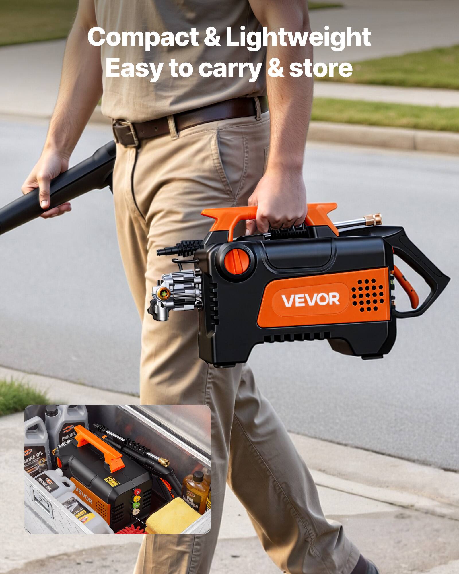 Compact & Lightweight  
Easy to carry & store  

VEVOR Gaede GINE - ENGINE SC 1 - 0 SOVEL WaNa PO 2 4 Oeh I PaO CAR