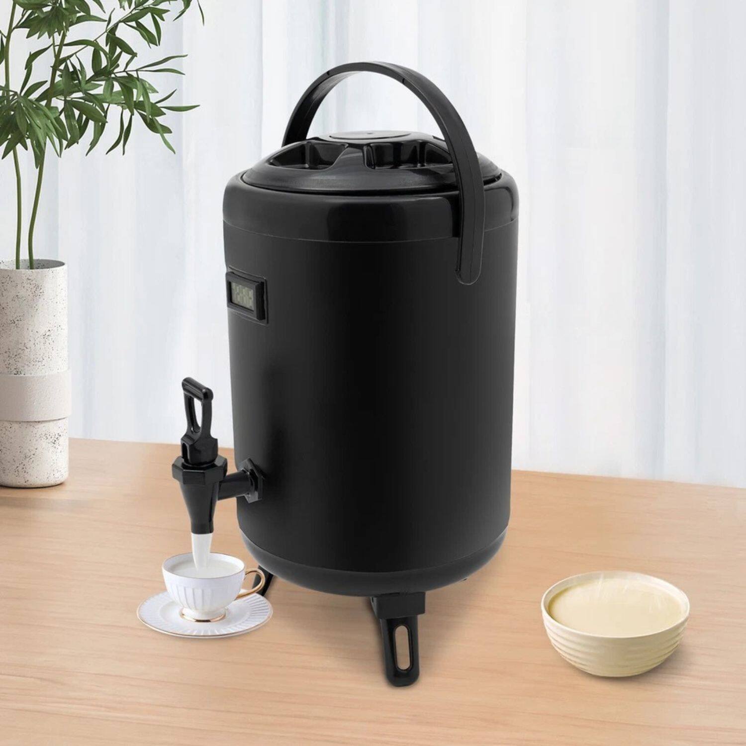 Back. Stock Preferred - 8L/2.11gal Insulated Stainless Steel Coffee Carafe Beverage Dispenser.