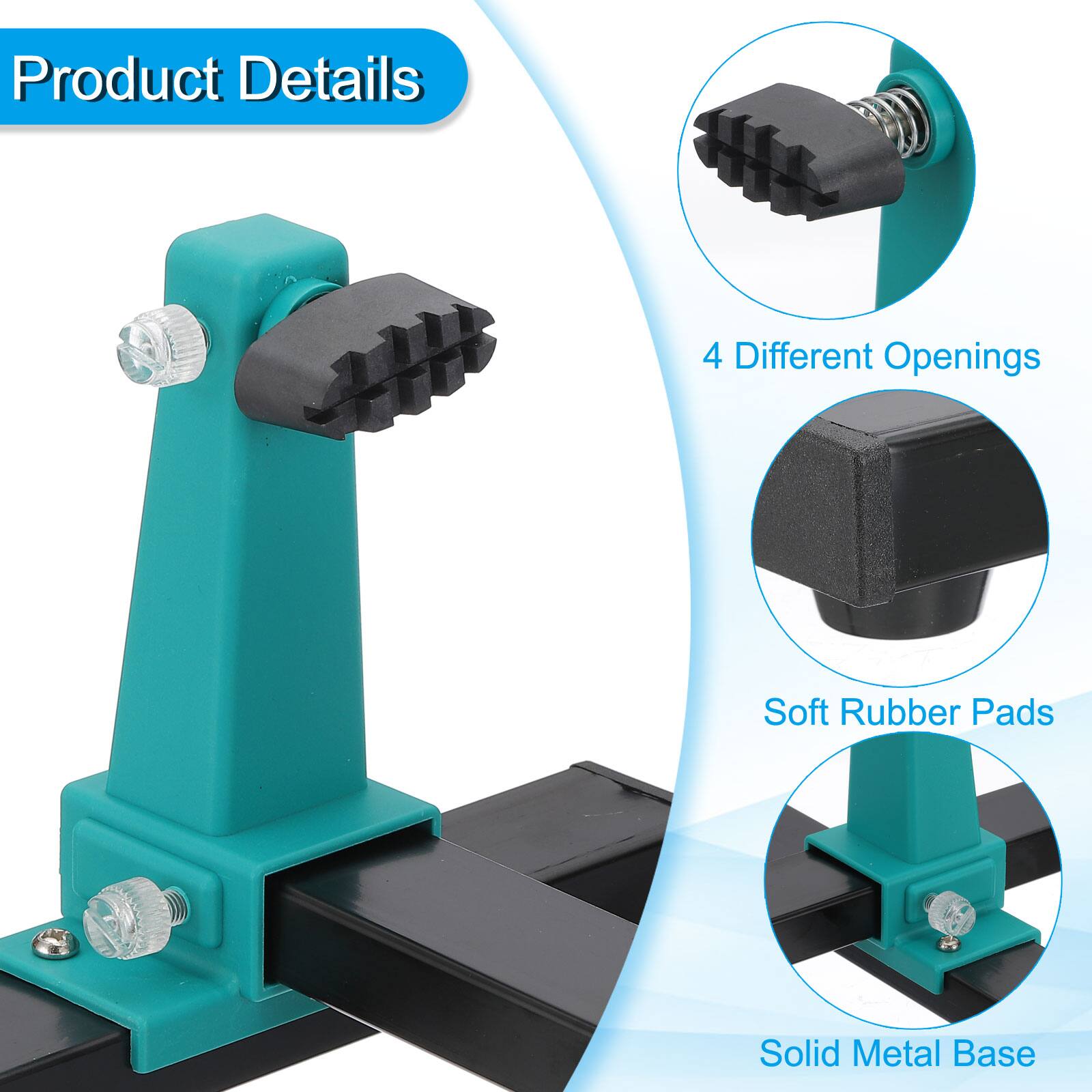 Product Details

- 4 Different Openings
- Soft Rubber Pads
- Solid Metal Base