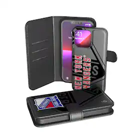 Keyscaper - NHL - New York Rangers iPhone Wallet Case - 15 - Multicolor