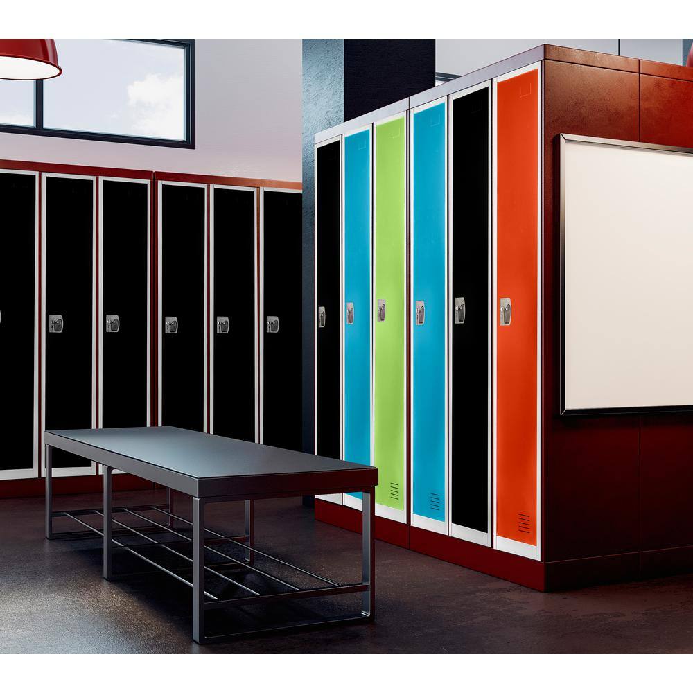 Alt View 2. AdirOffice - Storage Locker 629-Series 72" H 1-Tier Steel Key Lock 2-Shelf Locker with Key Lock - Green.
