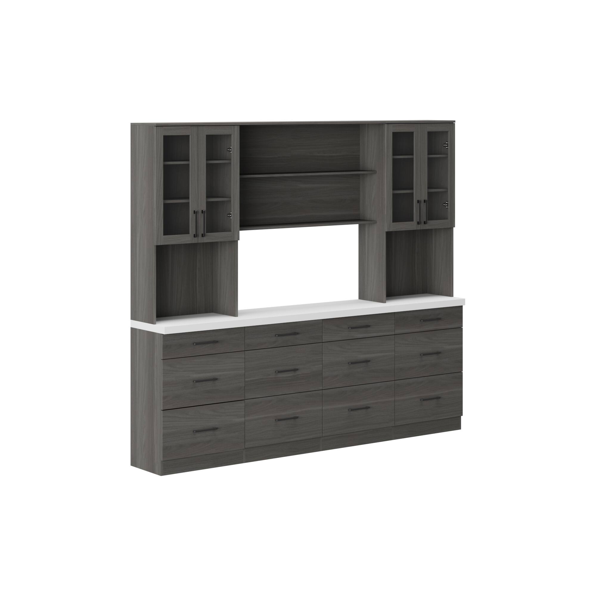 Angle. Famapy - Famapy Modern Kitchen Cabinet Set: Stylish Storage for Sophisticated Spaces - Gray.