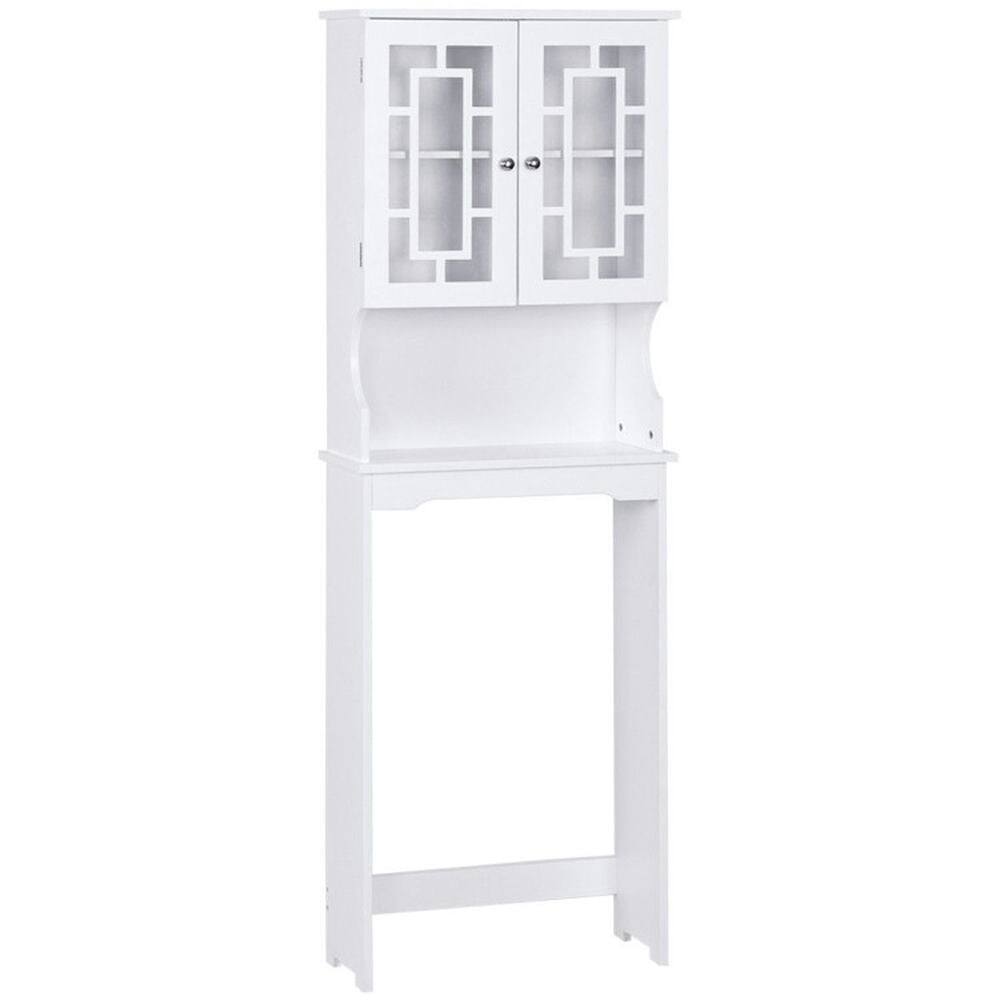 Front. Kadyn - Bathroom Spacesaver Over the Toilet Door Storage Cabinet Bathroom Cabinet Organizer - White.