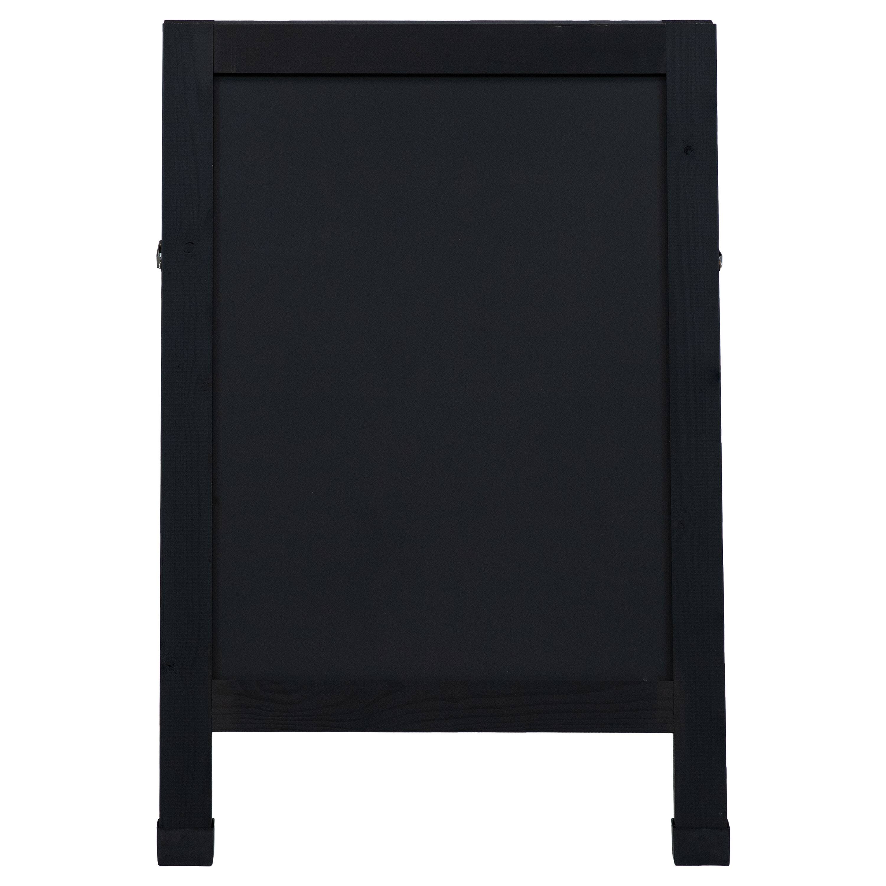 Alt View 5. Sunnydaze - 30" x 20" A-Frame Chalkboard with Chalk and Eraser - Black.