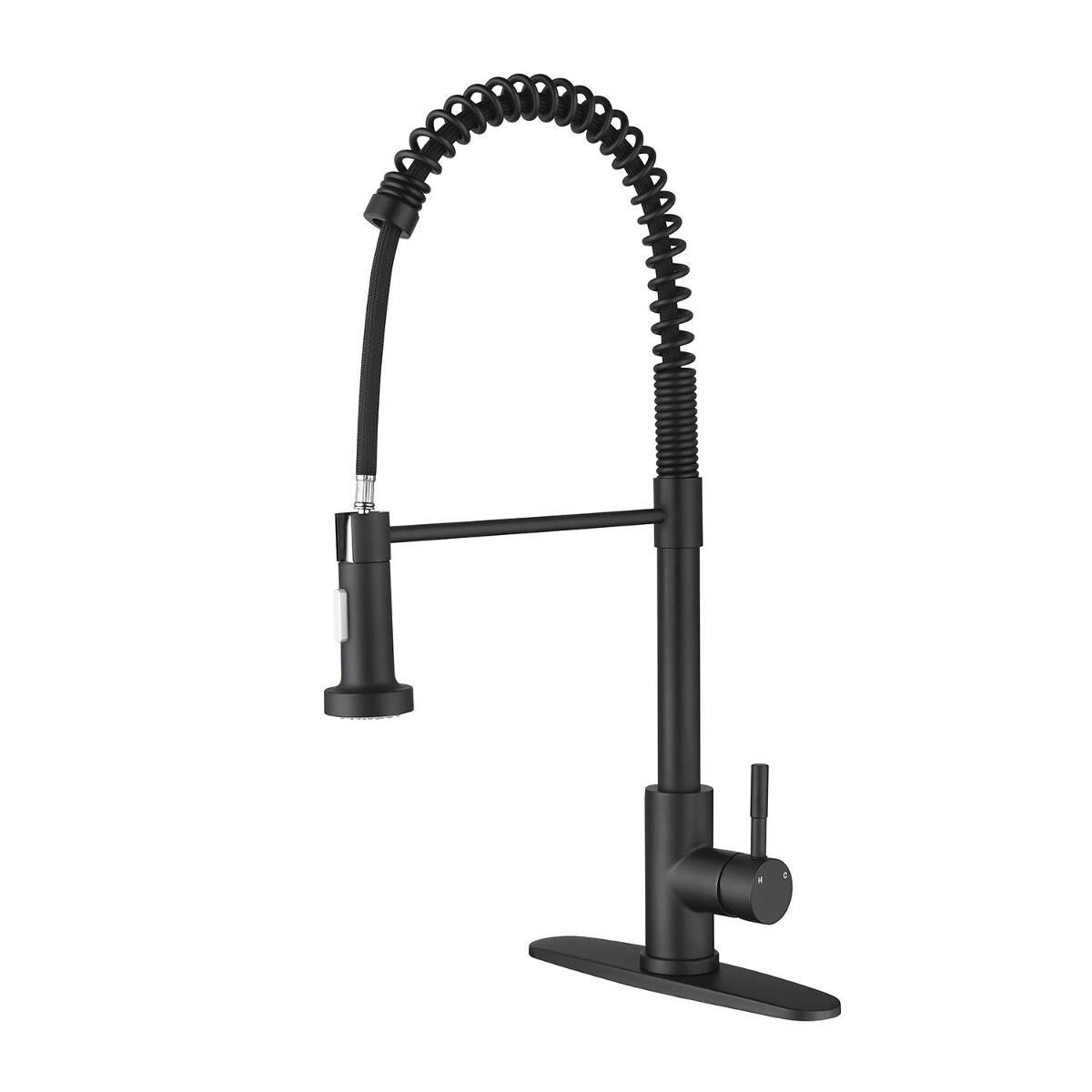 Ropilly Pull Down Kitchen Faucet Single Handle Spring Kitchen Faucet ...