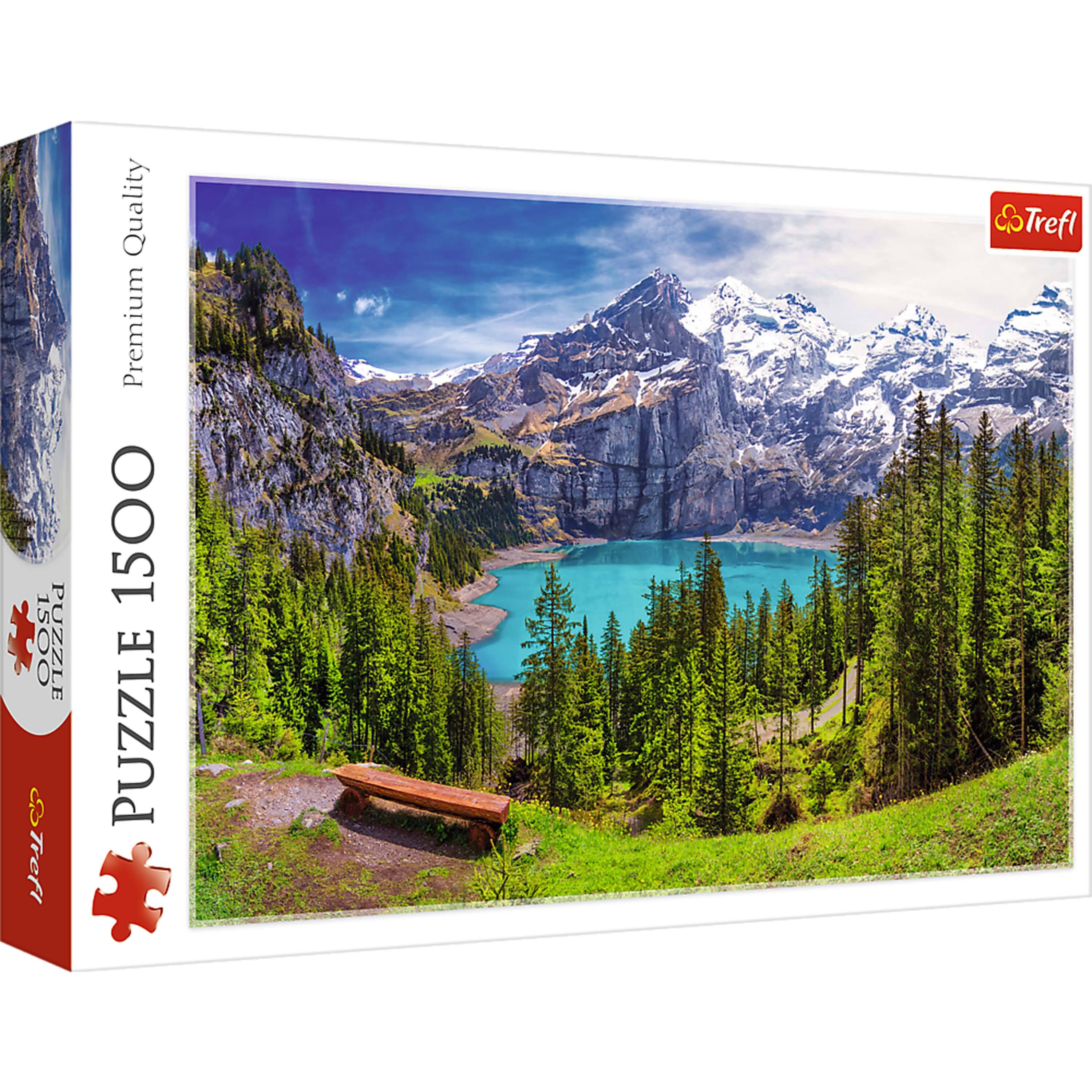 Trefl - Red 1500 Piece Puzzle - Lake Oeschinen, Alps, Switzerland