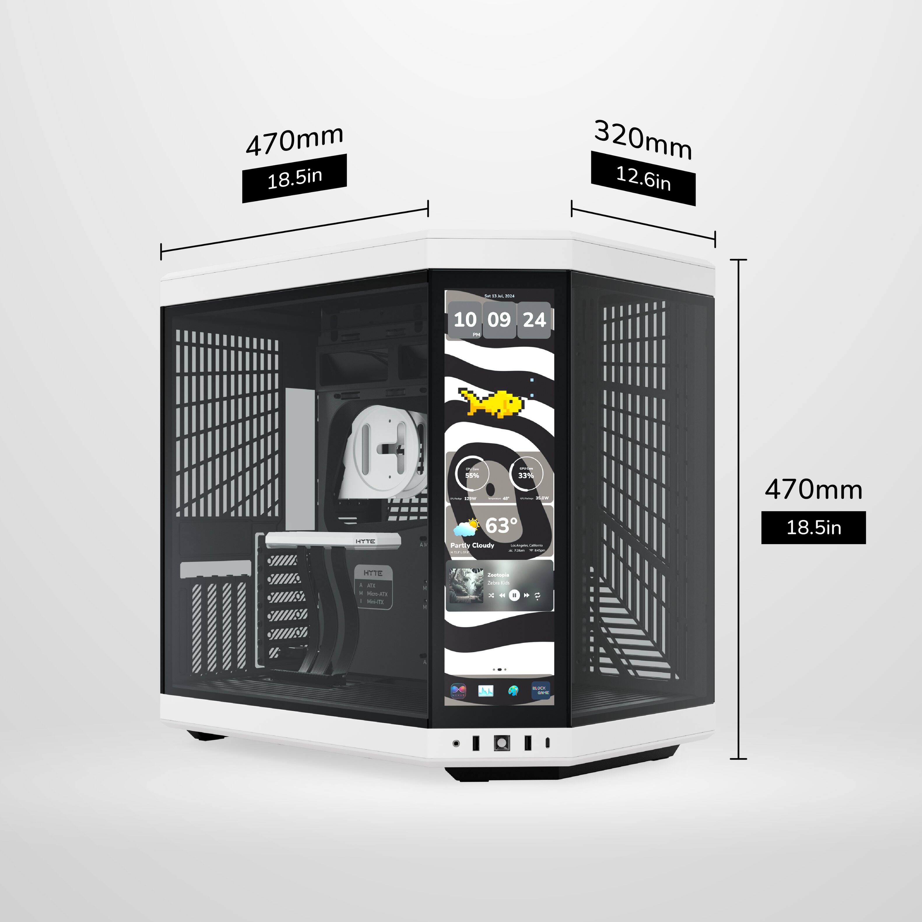 HYTE Y70 Touch Infinite Mid Tower Aesthetic Gaming PC Case with