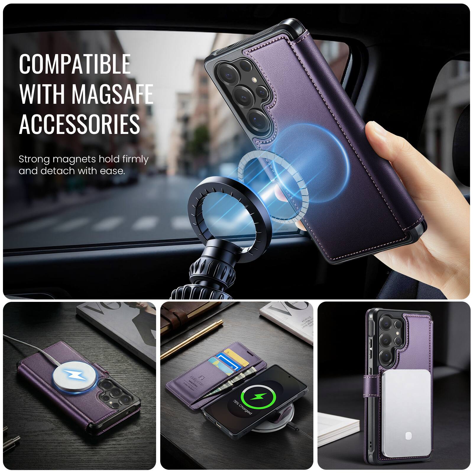 COMPATIBLE WITH MAGSAFE ACCESSORIES

Strong magnets hold firmly and detach with ease.