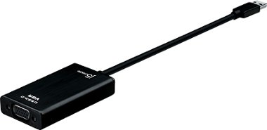 j5create - USB 3.0-to-VGA Display Adapter - Black - Front_Zoom