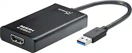j5create - USB 3.0-to-HDMI/DVI Display Adapter - Black