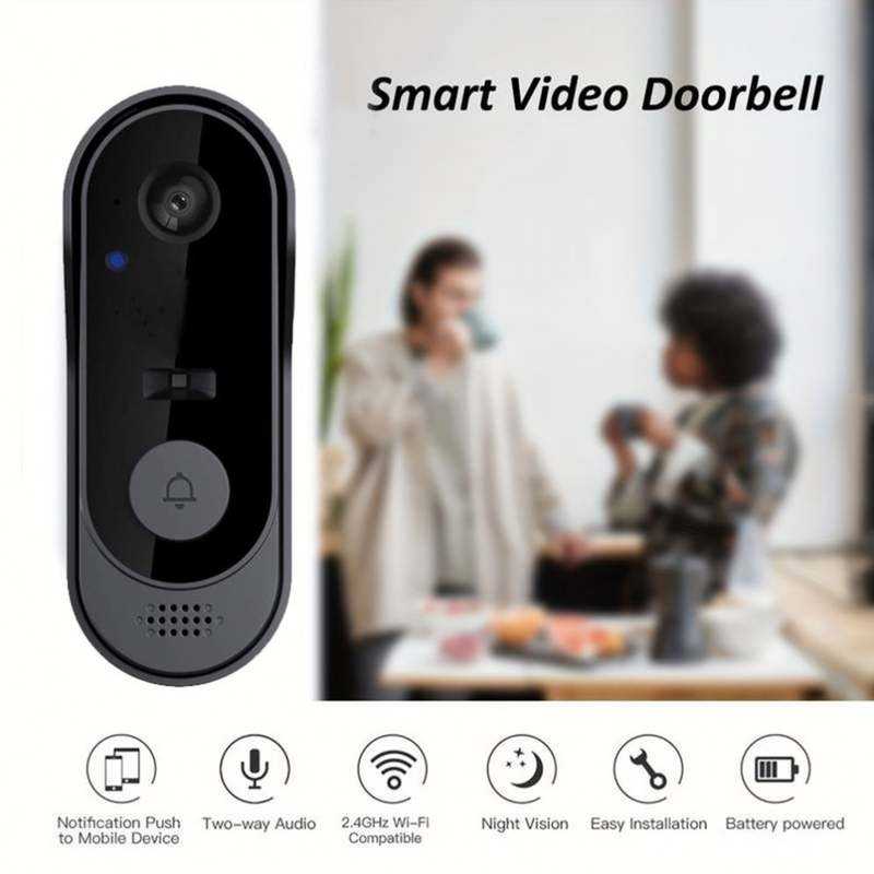 Smart Video Doorbell

- Notification Push to Mobile Device
- Two-way Audio
- 2.4GHz Wi-Fi Compatible
- Night Vision
- Easy Installation
- Battery powered