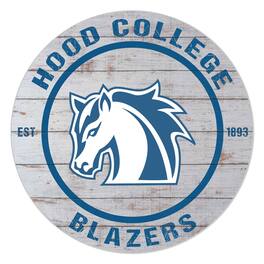 Jardine - Hood College Blazers 20" Indoor/Outdoor Weathered Circle Sign - White