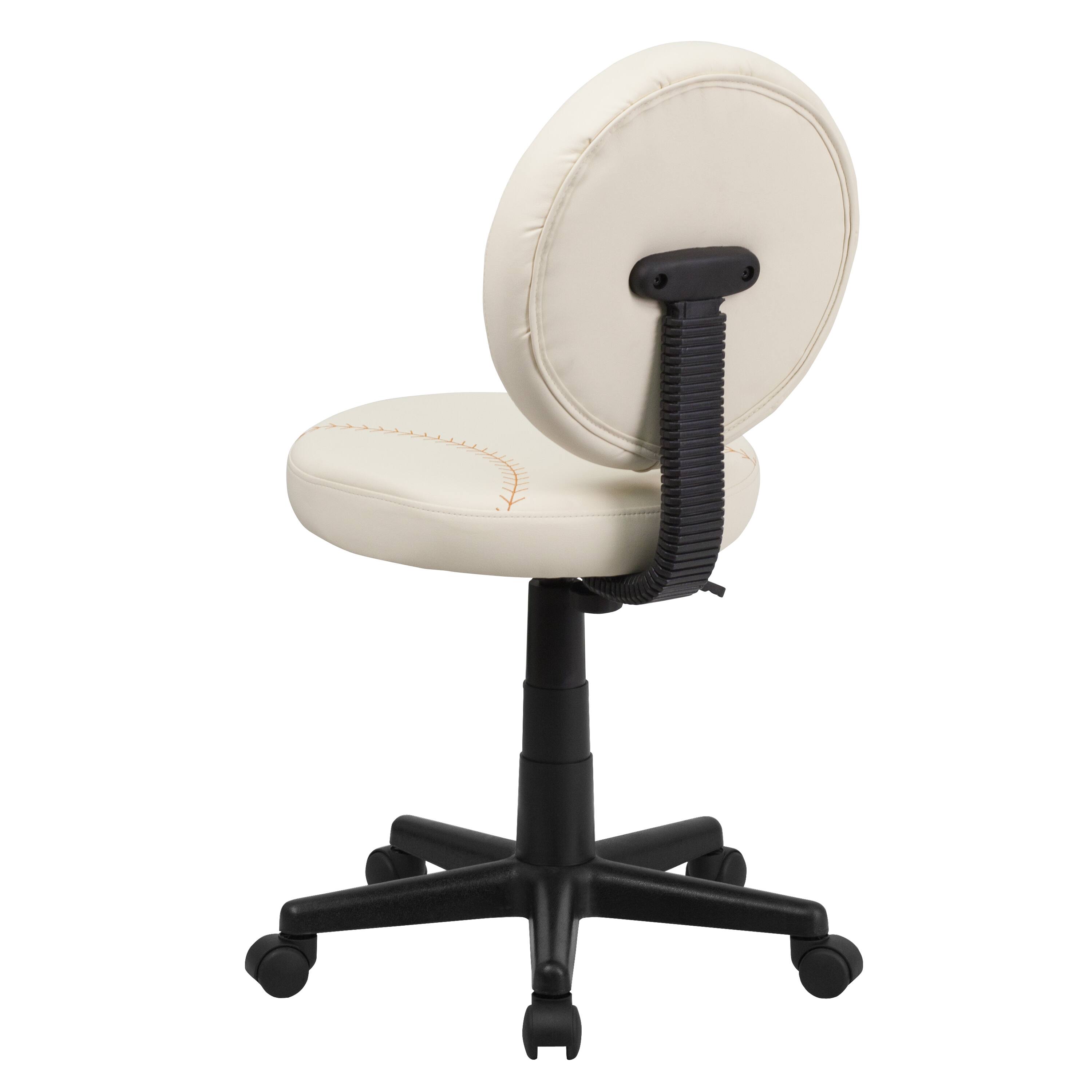Alt View 5. Emma + Oliver - Sports Swivel Task Office Chair - Brown and Cream.