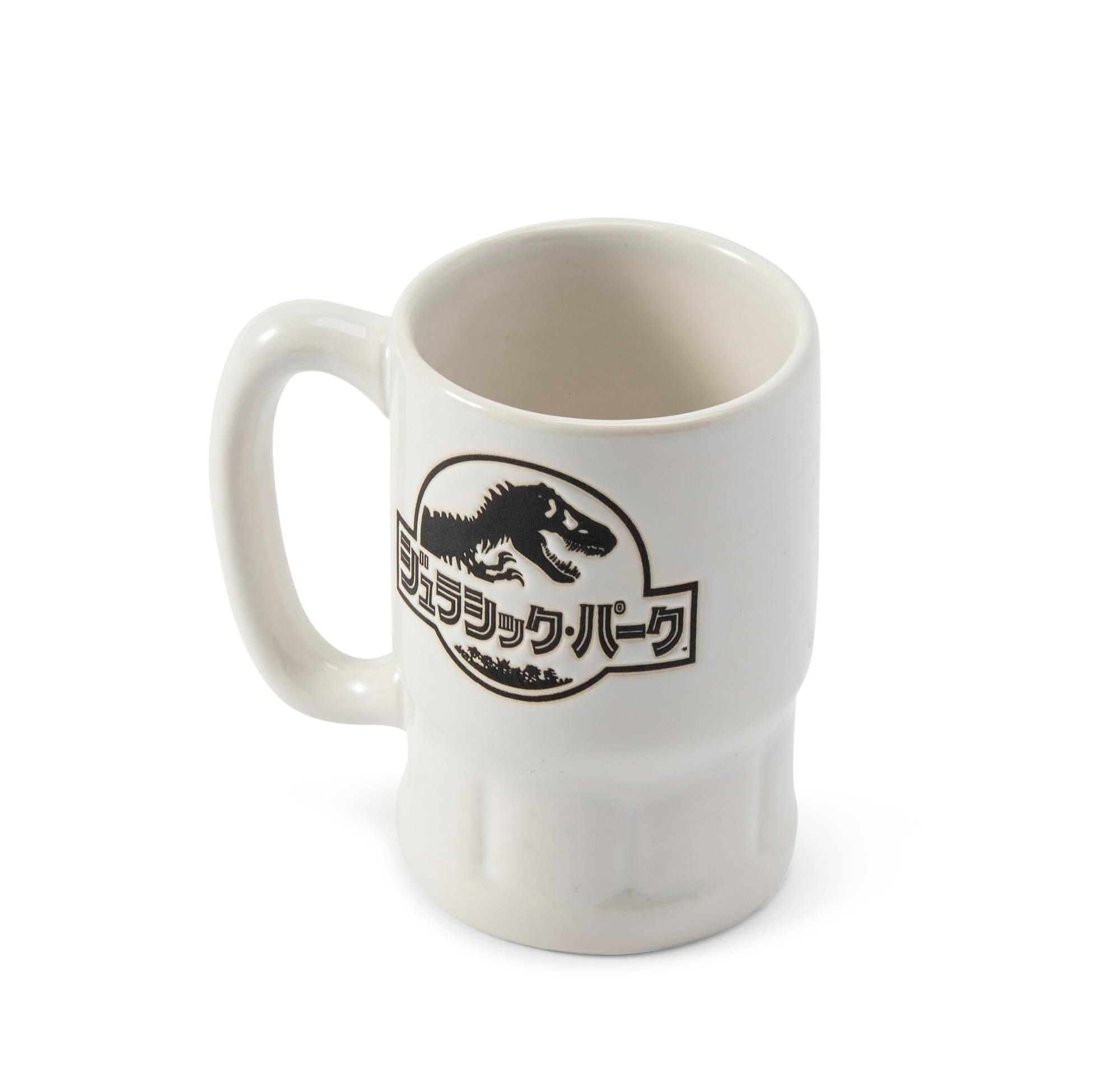 Alt View 1. Jurassic World - Jurassic Park Japanese Logo 3.5” x 3.3” Ceramic Mini Mug - White.