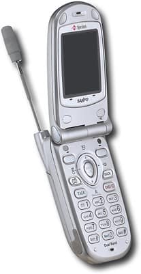 Angle Standard. Sanyo - Dual-Band Tri-Mode PCS Vision Cell Phone w/Built-In Camera/Picture Mail (Sprint) - Silver.