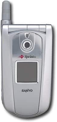 Alt View Standard 2. Sanyo - Dual-Band Tri-Mode PCS Vision Cell Phone w/Built-In Camera/Picture Mail (Sprint) - Silver.