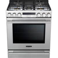 Signature Kitchen Suite - 6.3 Cu. Ft. Self-Cleaning Gas Convection Range - Stainless steel - Front_Zoom